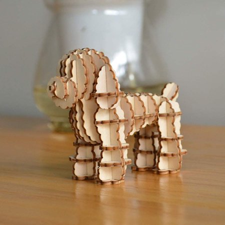 Ki-gu-mi Wooden 3D Puzzle - Toy Poodle