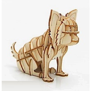 Ki-gu-mi Wooden 3D Puzzle - Chihuahua