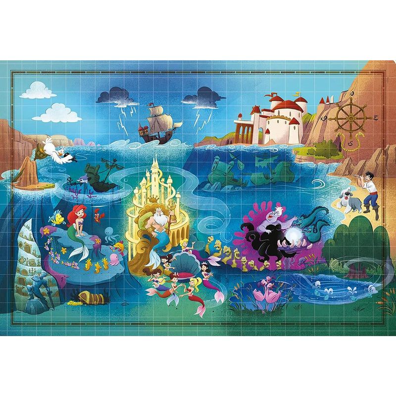 Disney Maps, Little Mermaid - 1,000 pieces