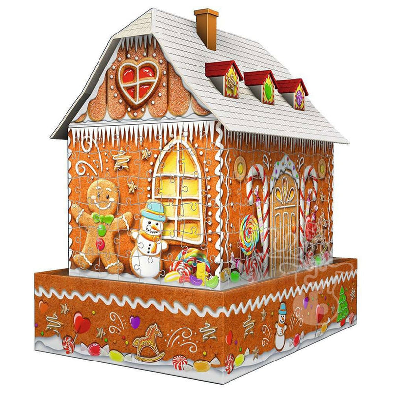 3D Puzzle, Gingerbread House Night Edition- 216 pieces