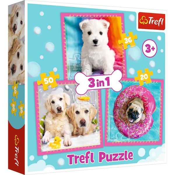 3in1, Dogs in the bath - 20, 36 & 50 Pieces