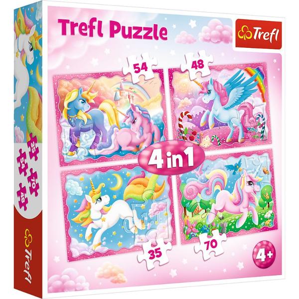 4in1, The magical world of unicorns - 35, 48, 54 & 70 Pieces