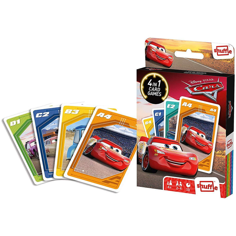 Shuffle - 4 in 1 Disney Cars Card Game