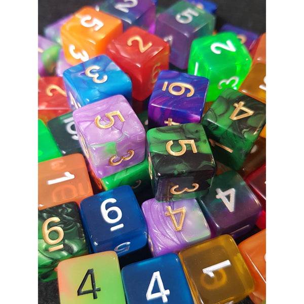 D6 Dice - Numbers (Random Colour)