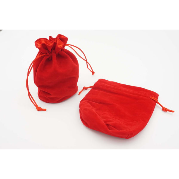 Large Velvet Dice Bag - Red