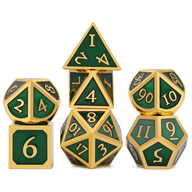 Metal Green/Gold - Dice Set