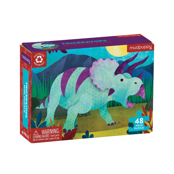 Mini Puzzle, Triceratops - 48 Pieces