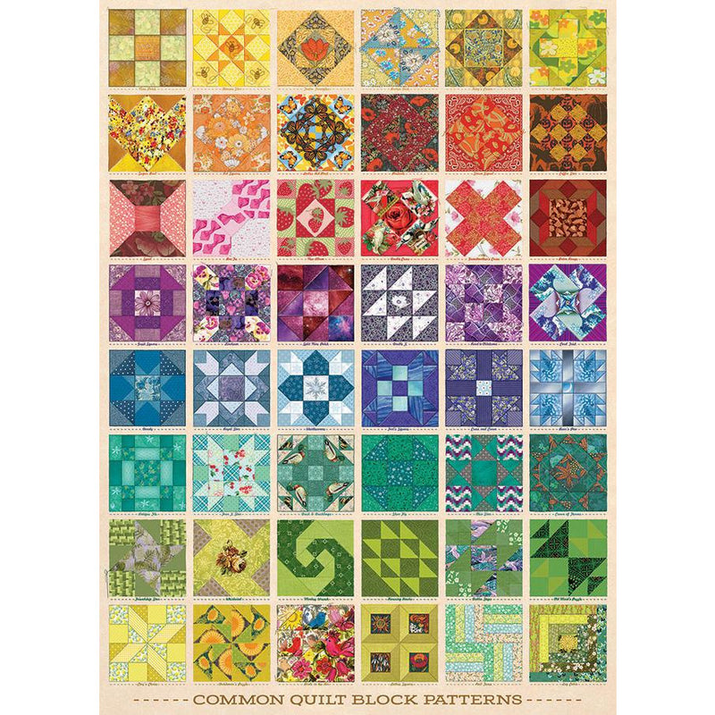 Common Quilt Blocks - 1000 pieces