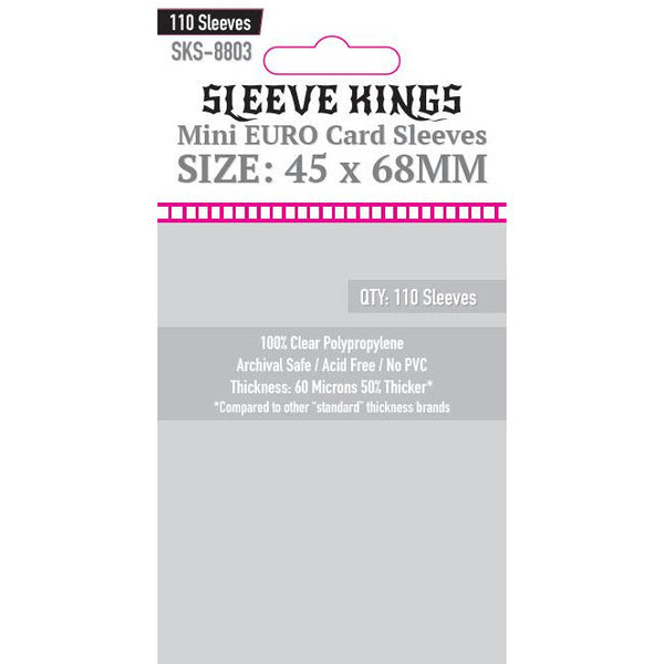 Sleeve Kings Board Game Sleeves Mini Euro (45mm x 68mm) - SKS-8803