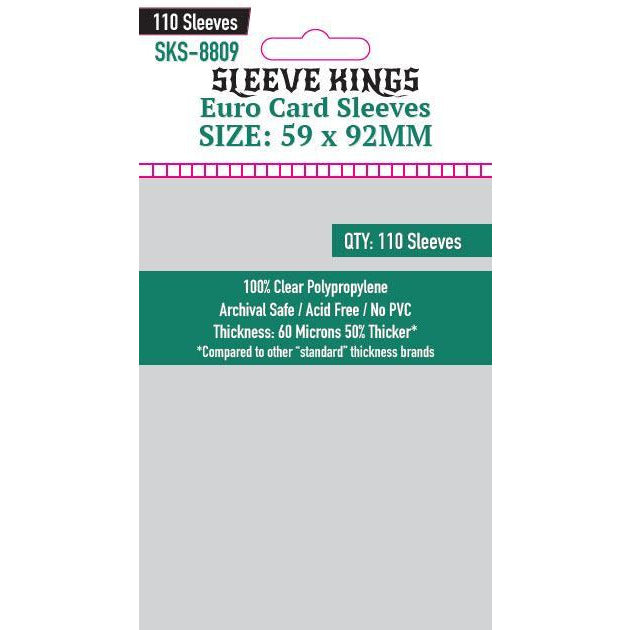 Sleeve Kings Board Game Sleeves Euro Game (59mm x 92mm) - SKS-8809