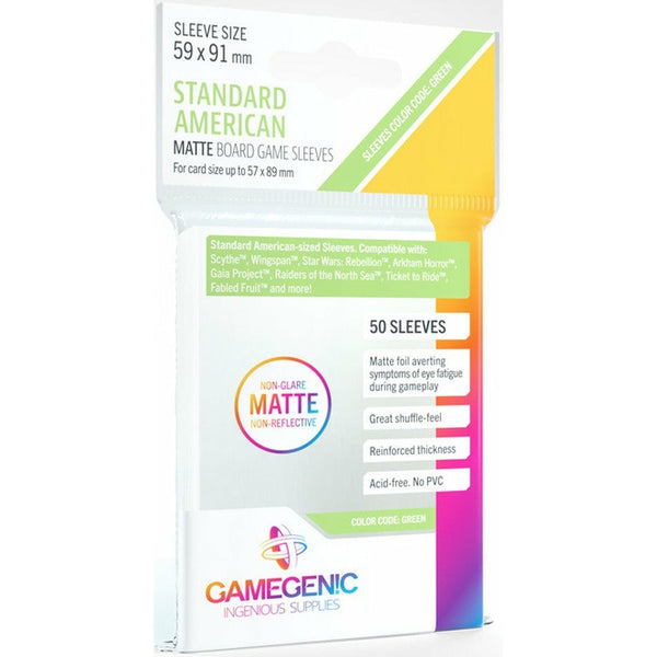 Gamegenic: Matte Sleeves Standard American (59mm x 91mm)
