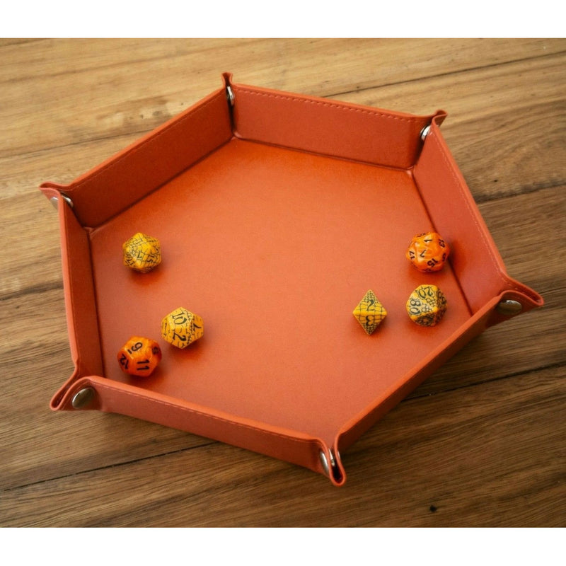 Hex Dice Tray 8" Red