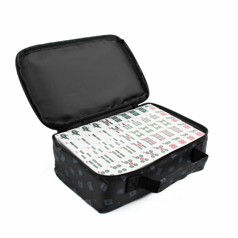 Mahjong Travel Case - Classic Set w/ Black Tiles
