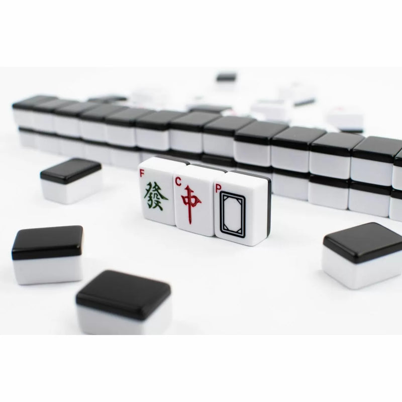 Mahjong Travel Case - Classic Set w/ Black Tiles