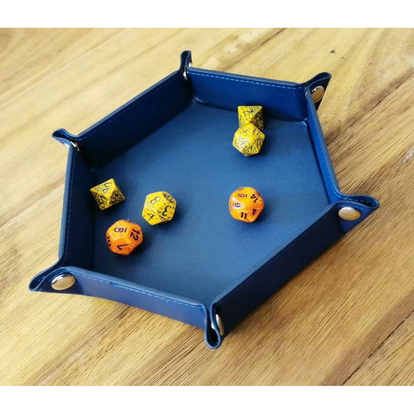 Hex Dice Tray 6" Blue