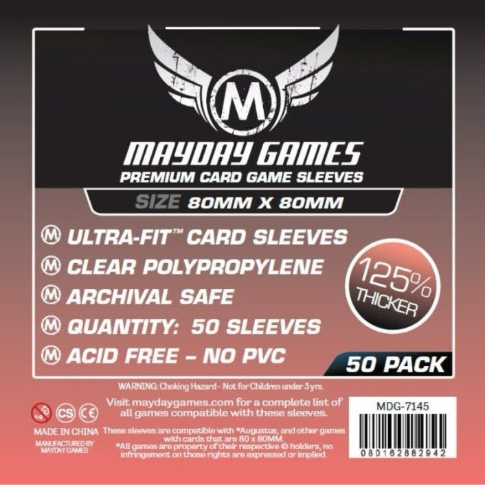 Mayday - Premium Medium Square sleeves (80mm x 80mm)