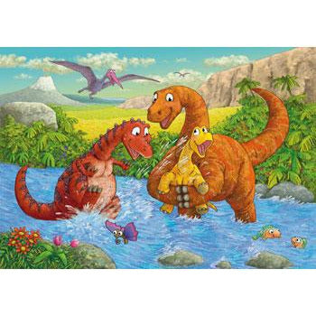 Dinosaurs At Play - 2x24 Pieces