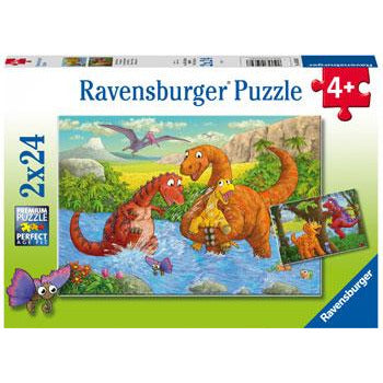 Dinosaurs At Play - 2x24 Pieces