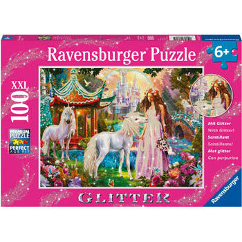 Princess With Unicorn - Glitter - 100 Pieces