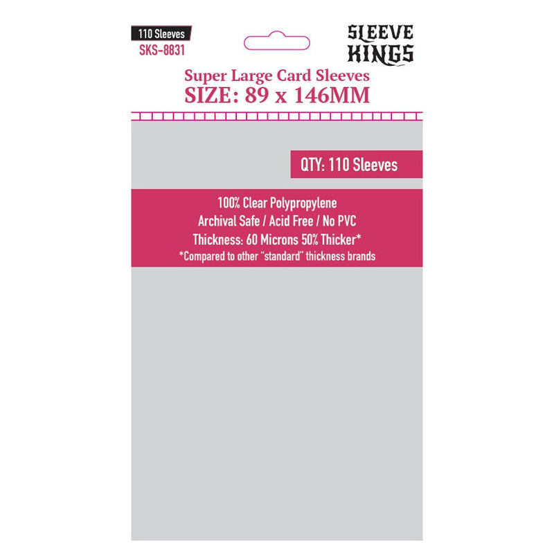 Sleeve Kings Board Game Sleeves Super Large (89mm x 146mm) - SKS-8831