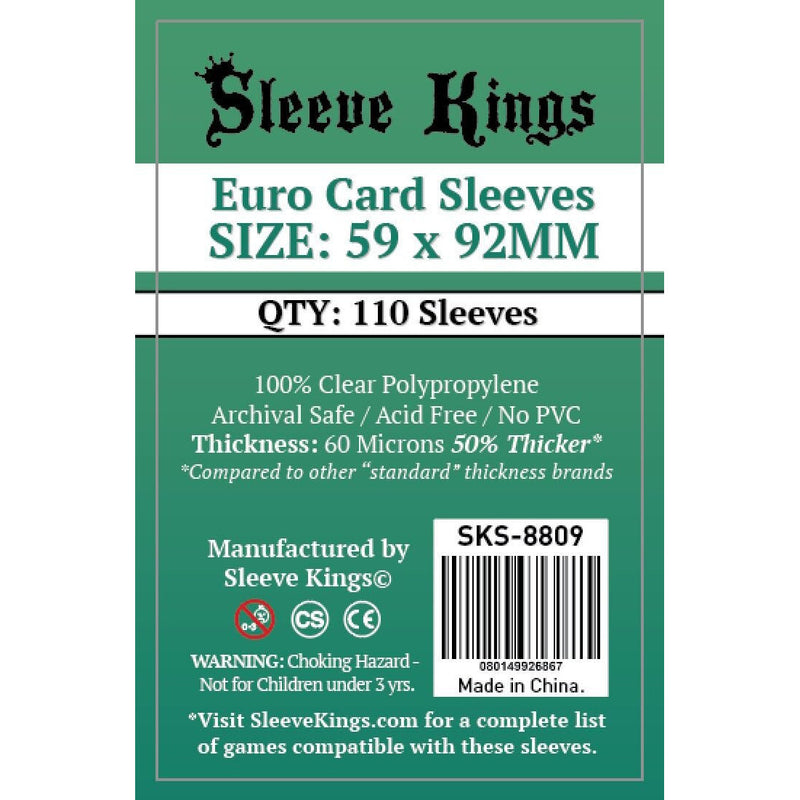 Sleeve Kings Board Game Sleeves Euro Game (59mm x 92mm) - SKS-8809