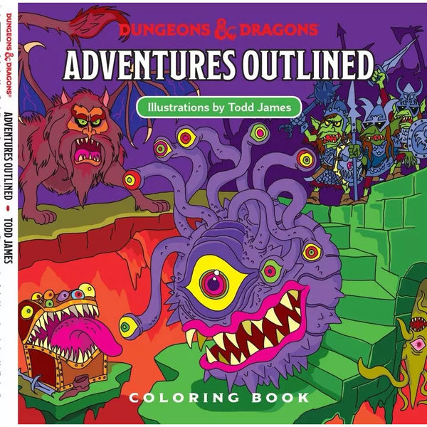 Dungeons & Dragons: Adventures Outlined 5th Edition Coloring Book Monster Manual