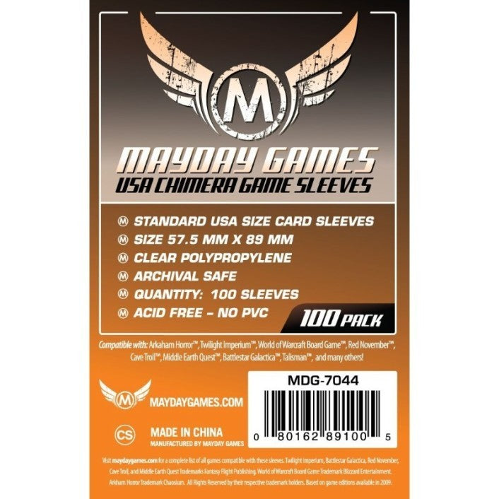 Mayday - USA Chimera sleeves (57.5mm x 89mm) - Orange